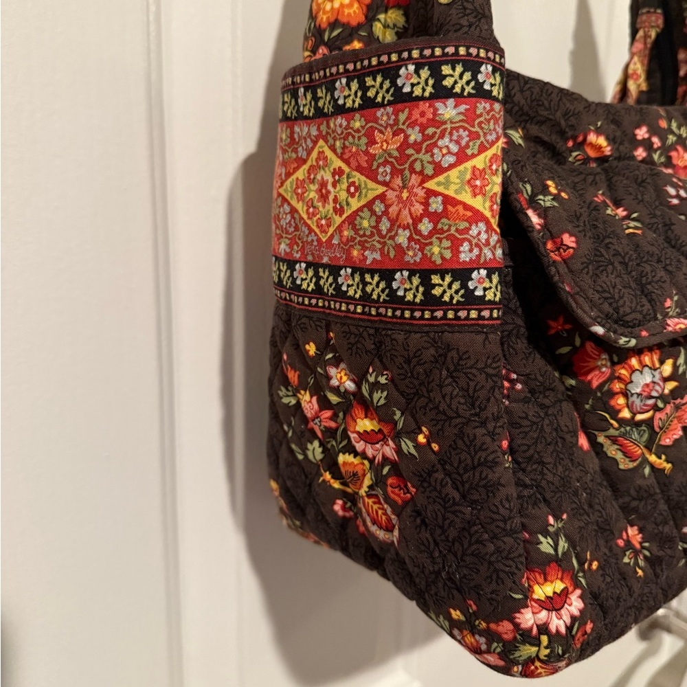 Vera Bradley Floral Shoulder Bag - Brown and Multicolor - Picture 6 of 10